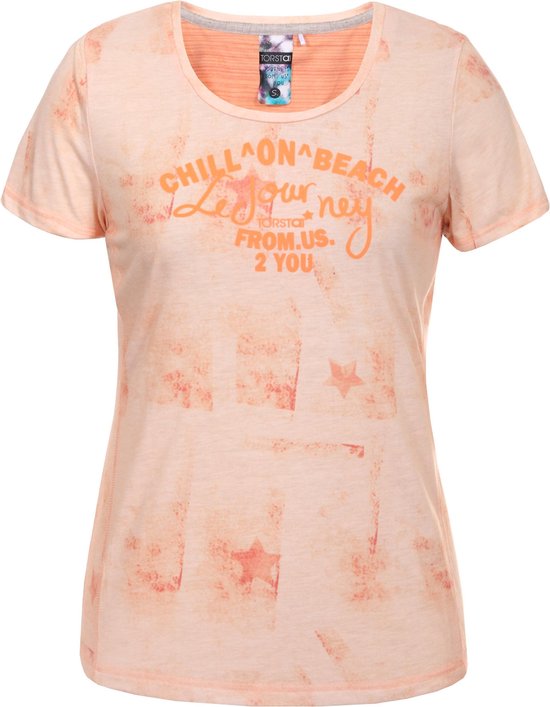 Volwassen ik luister naar muziek Versnipperd Torstai t-shirt - Amanda - dames - oranje - maat XL | bol.com
