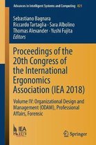 Proceedings of the 20th Congress of the International Ergonomics Association (IEA 2018)