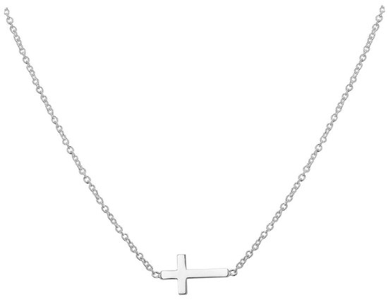 Lucardi - Zilveren collier kruis | bol.com