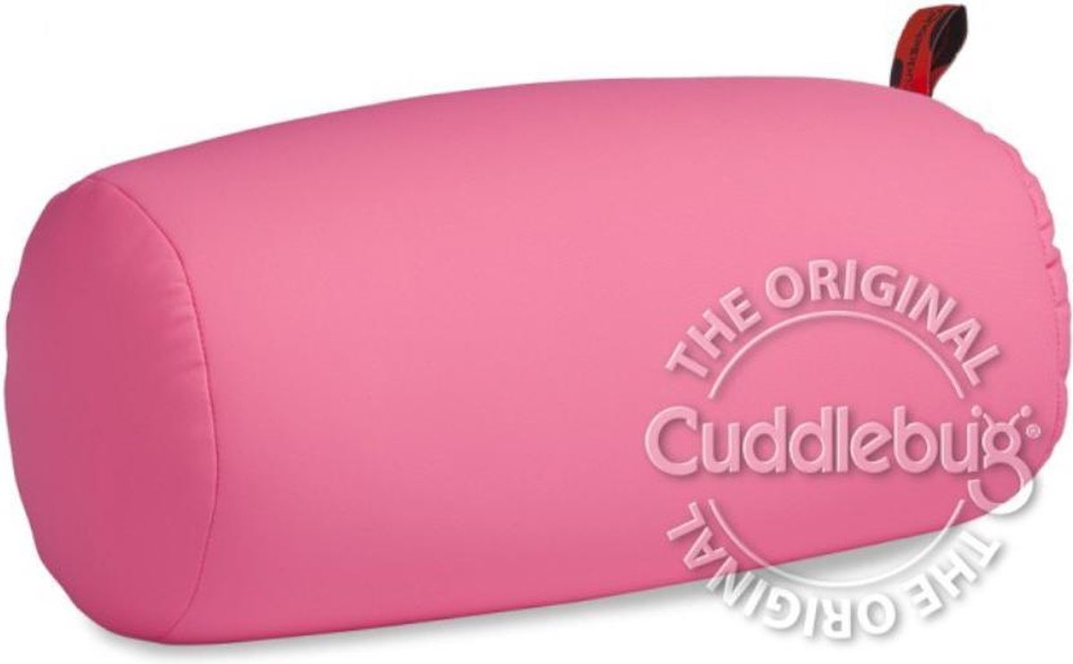 Bol.com Cuddlebug kussen - Roze - Nekkussen (reizen) - 31 x 17 cm Maat M - R pet - Wasbaar - Incl. draagtasje aanbieding