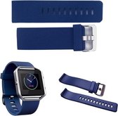 TPU Siliconen armband voor Fitbit Blaze - Kleur - Blauw, Maat - L (Large)