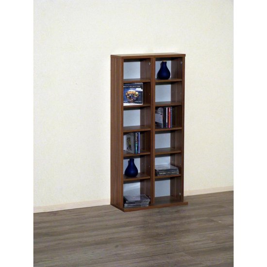 Armoire à compartiments pour armoire CD DVD Milano noyer