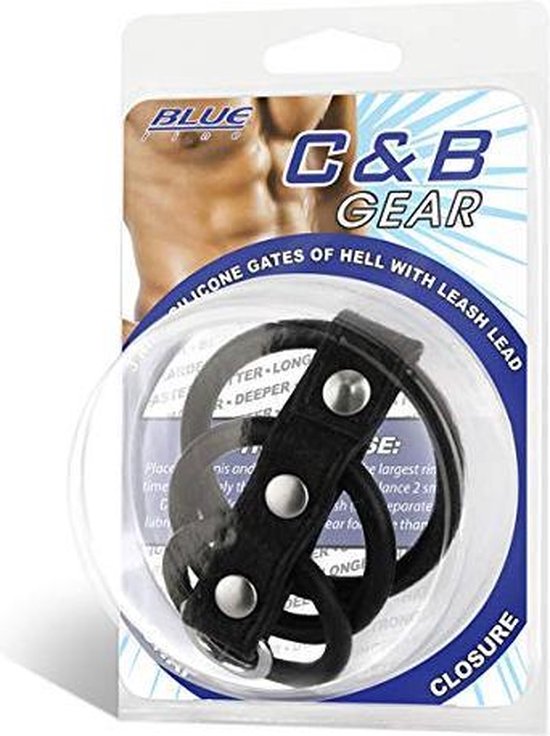 Blue Line 3 Ring Gates Of Hell With Leash Lead Black OS