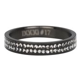 iXXXi Jewelry - Vulring - Zwart - Double Zirkonia - 4mm