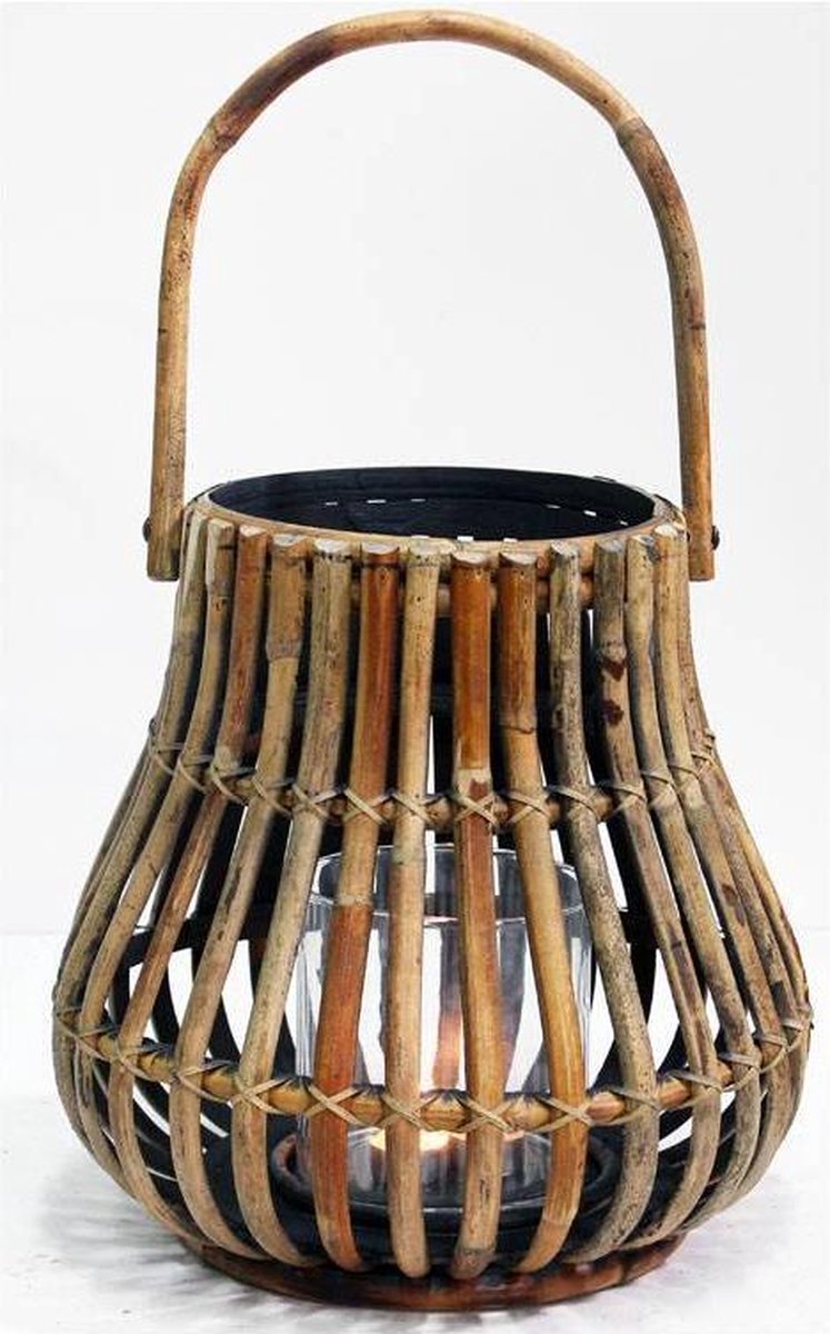 Rotan Lantaarn - 37 × 35 cm - Bruin