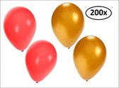 Ballonnen helium 200x rood en goud