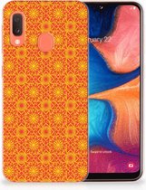 Geschikt voor Samsung Galaxy A20e TPU Hoesje Design Batik Orange