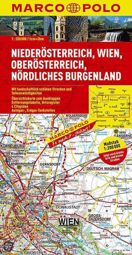 MARCO POLO Karte Österreich 01. Niederösterreich, Wien, Ob ... - cover