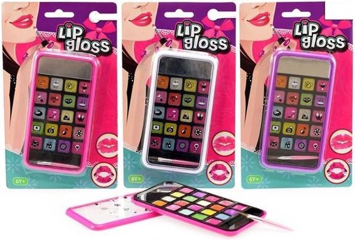 Girlz Lipgloss In Yphone On Blistercard 3-Ass.