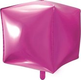 Folieballon kubus Roze