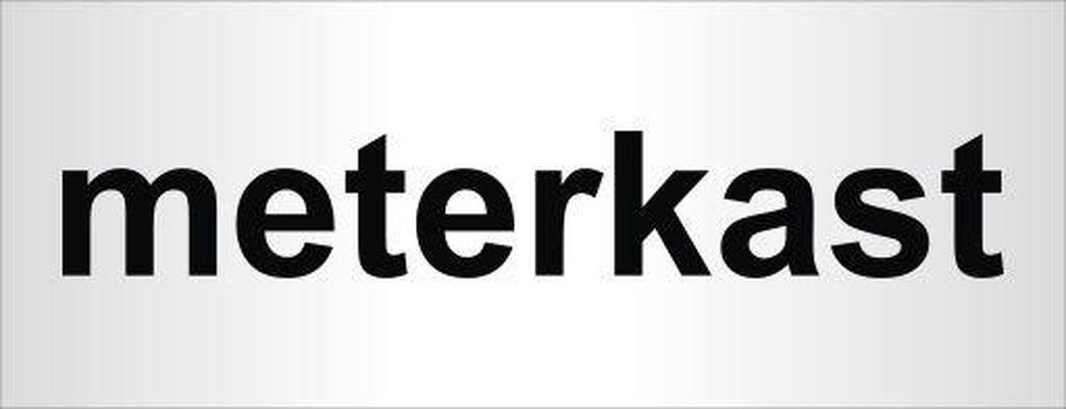 Aluminium deurbordje bedrukt met tekst meterkast - 130 mm x 50 mm x 0,5 mm - Deur tekstbordje meterkast - Promessa-Design.