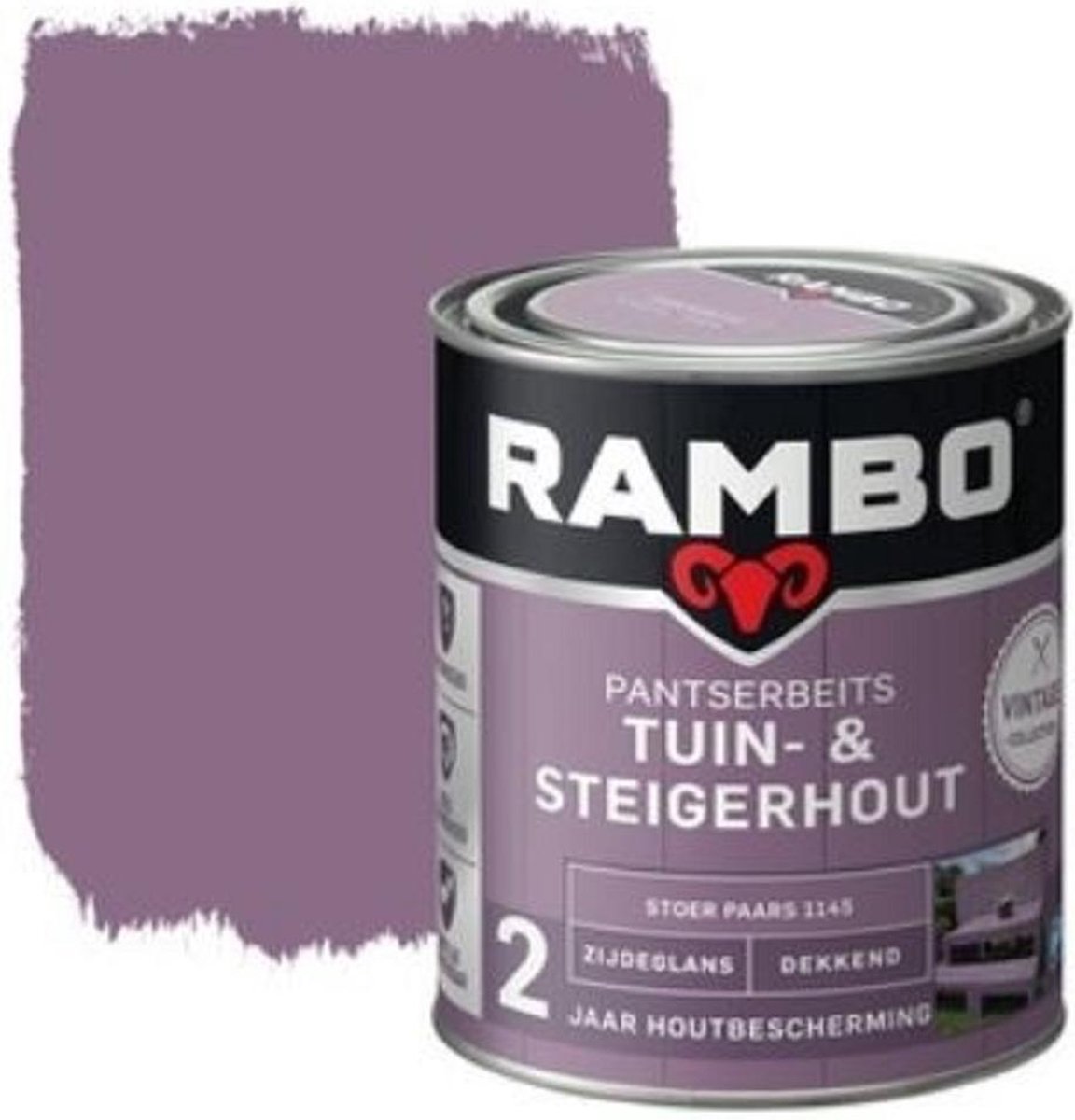 Rambo pantserbeits tuin- & steigerhout stoer paars 750 ml | bol.com