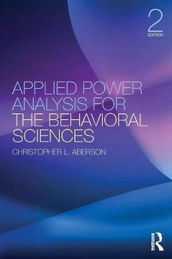 Applied Power Analysis for the Behavioral Sciences - cover