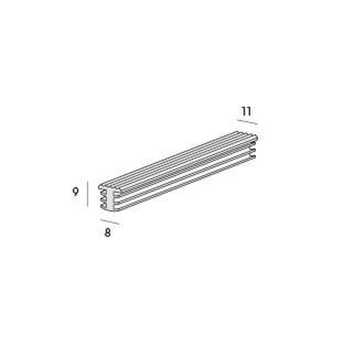 noedels rammelaar Drank Heering Inleg trapstrip kunststof met T-Profiel aluminium antislipprofiel 8  x 11mm | bol.com