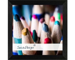 SecaDesign Nervi Fotolijst Hout - Fotomaat 40x40 cm - Zwart