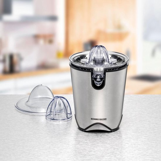 Rommelsbacher Citruspers ZP 60/E - elektrische citruspers van RVS - met druppelstop & automatische start/stop - voor sinaasappel, citroen & grapefruit van Merkloos — afbeelding 3