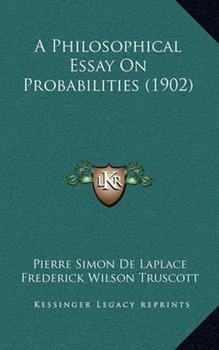 洋書 Modalities: Philosophical Essays A Philosophical Essay on Probabilities (1902), Pierre Simon