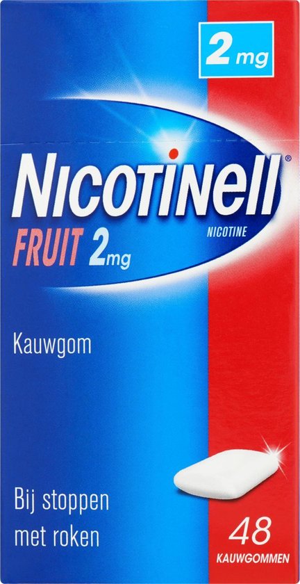 Nicotinell fruit 2 mg kauwgom - stoppen met roken - 48 stuks | bol.com