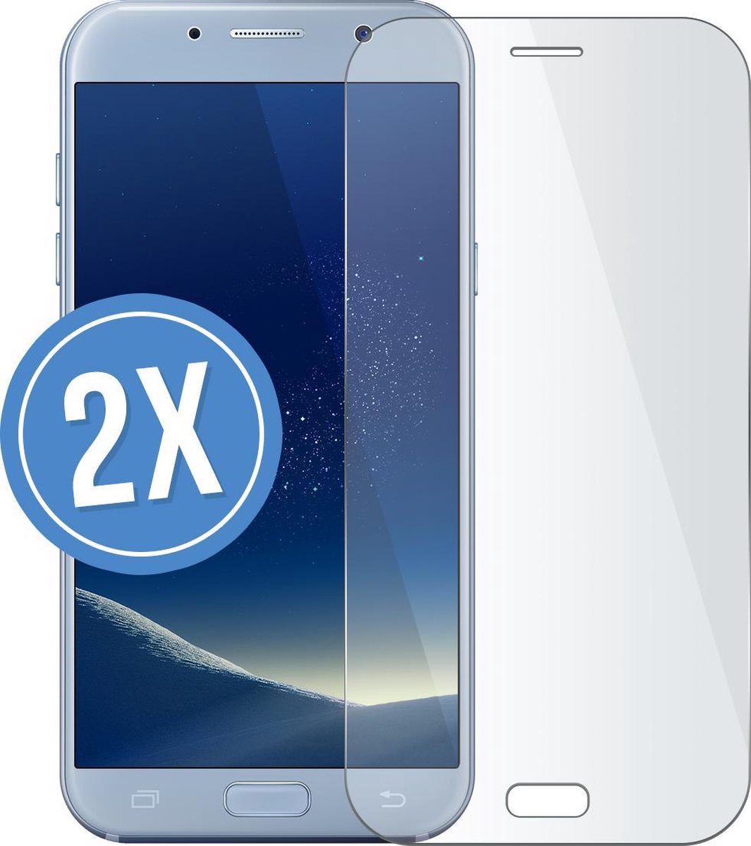 2 stuks sterke screenprotector voor Samsung Galaxy J5 2017 2.5D 9H tempered glass