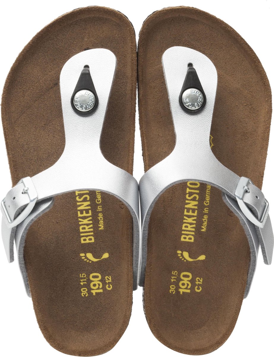 Birkenstock Jongens Slippers Gizeh Kids Zilver