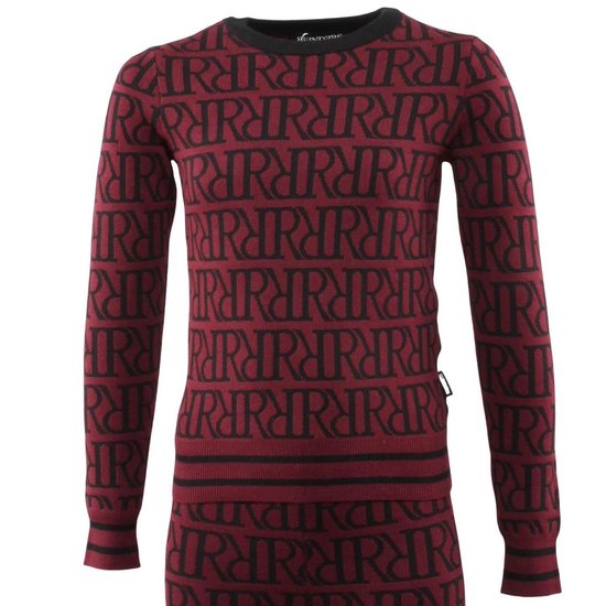 | Reinders Kids RR Print Sweater REINDERS Reinders sweater all over print black red