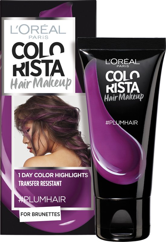 L'Oréal Paris Colorista Hair Makeup - Plum - 1 Dag Haarkleuring | bol.com