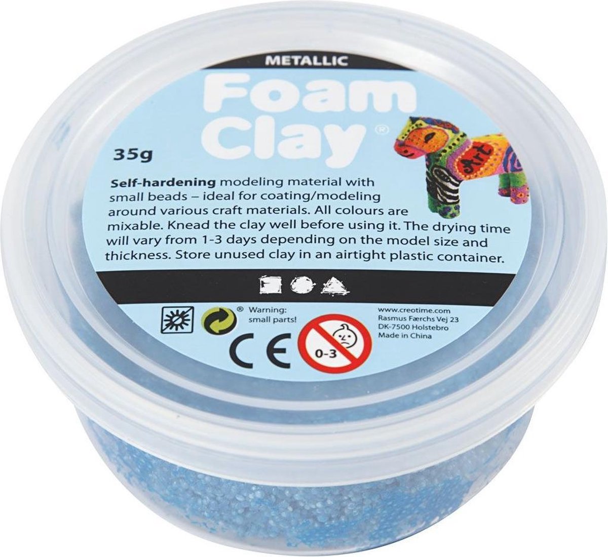 Foam Clay® blauw metallic 35gr