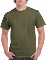 Legergroen katoenen shirt voor volwassenen XL (42/54)