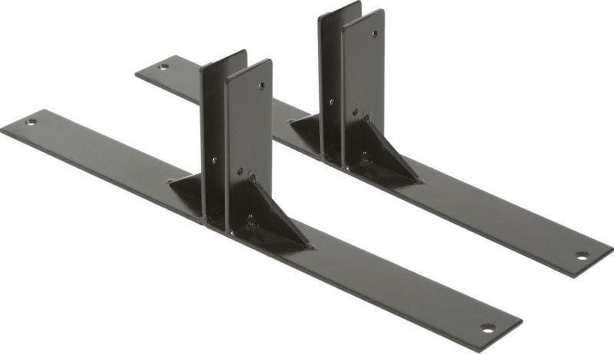 Securit®-set stalen voetjes voor het Multiboard-systeem in zwart