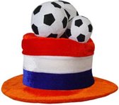Oranje hoed met voetbal Nederlands elftal Koningsdag