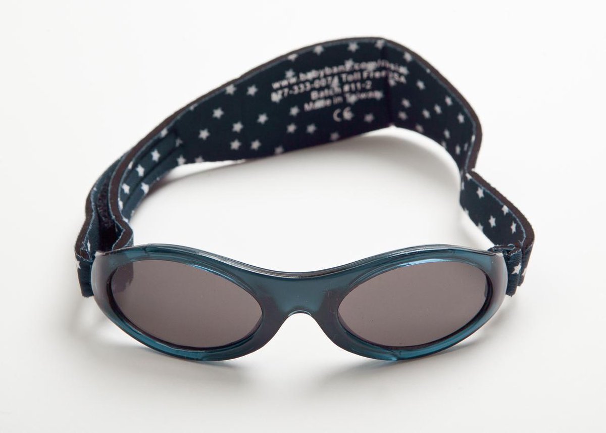 Banz - UV-beschermende zonnebril voor kinderen - Bubzee - Navy sterren - maat Onesize (0-2yrs)