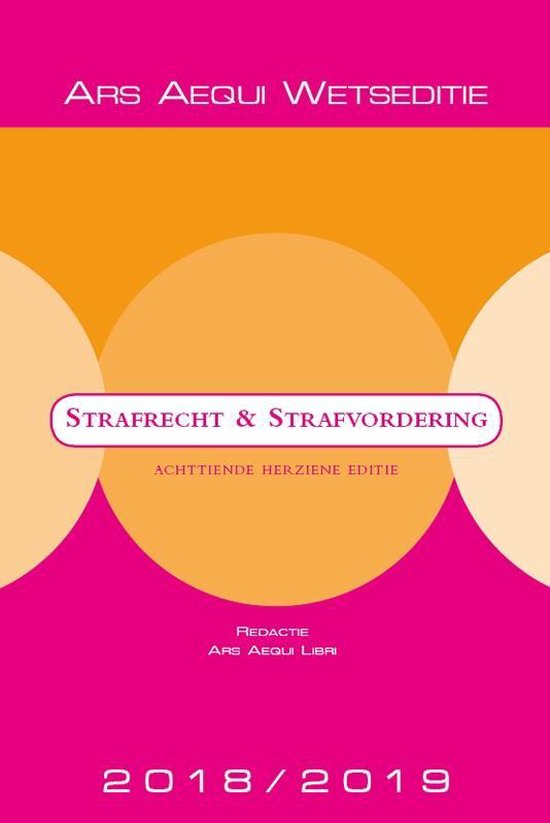 Ars Aequi Wetseditie  -  Strafrecht & strafvordering 2018/20 ... - cover