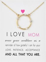 Wenskaart I love Mom - speciale kaart voor mama - valentijnskaart moeder