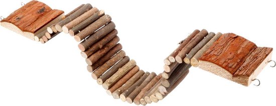 Flamingo Ophangende Brug - Bruin - 53 x 7 cm