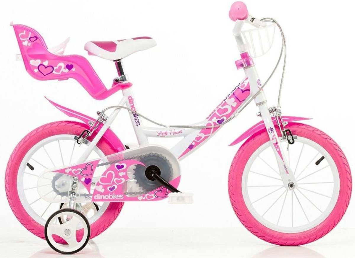 Dino Bikes Little Heart fiets 16 inch met handremmen