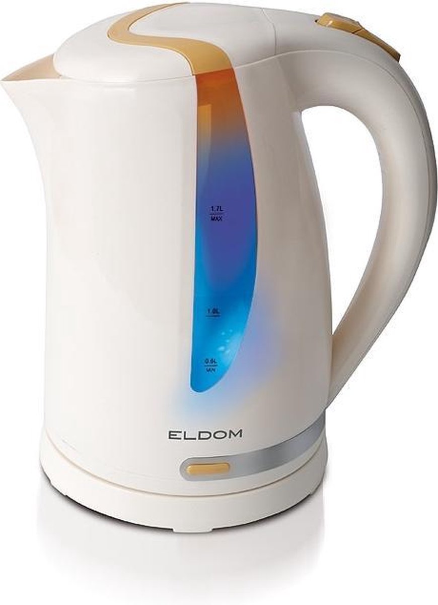 Eldom Sunny C230 - waterkoker - 1,7l - draadloos - met LED verlichting - wit oranje