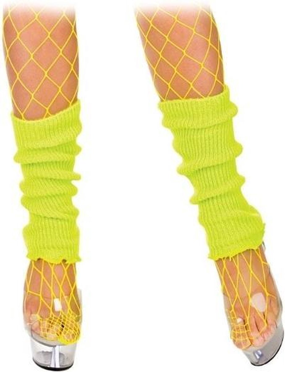Beenwarmers 80-jaren in neon geel