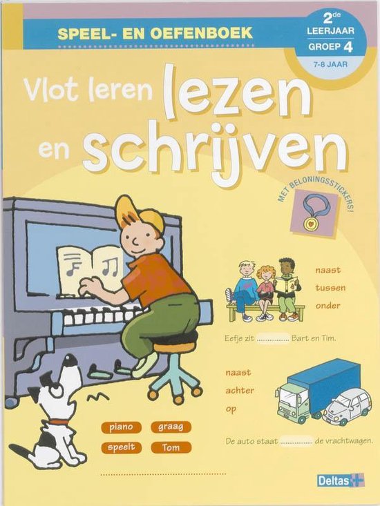 Cover van het boek 'Speel  en oefenboek met beloningsst. 7 8 j. Vlot leren lezen en schrijven' van  Nvt