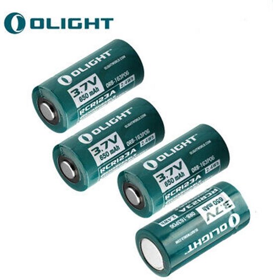 Ophef Eeuwigdurend lawaai 4 Stuks - Olight RCR123A accu voor H1R en S10RIII 650mAh 3.7V oplaadbare  batterij | bol.com