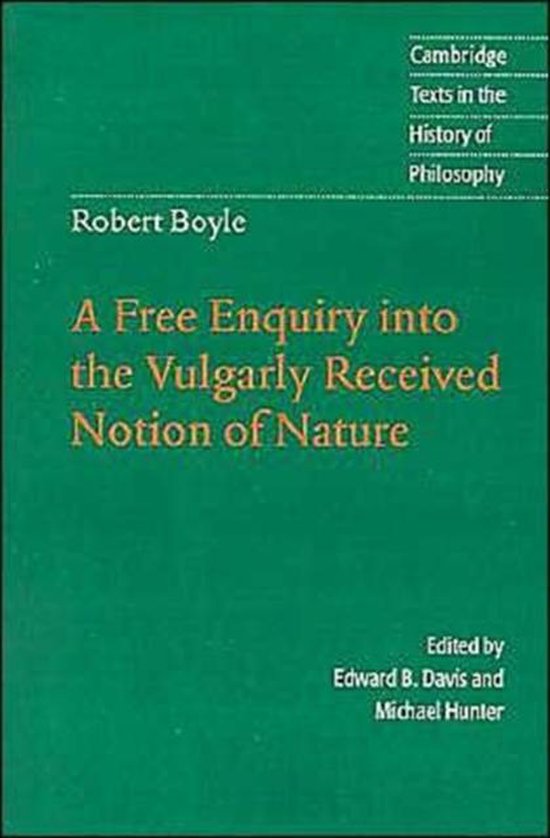 A Free Enquiry into the Vulgarly Received Notion of Nature - cover
