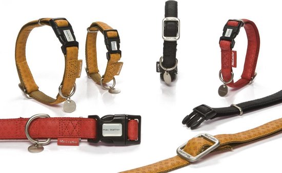 Beeztees - Halsband Hond - Mac Leather - Bruin - 35-50 cm