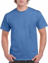 Irisblauw katoenen shirt voor volwassenen M (38/50)