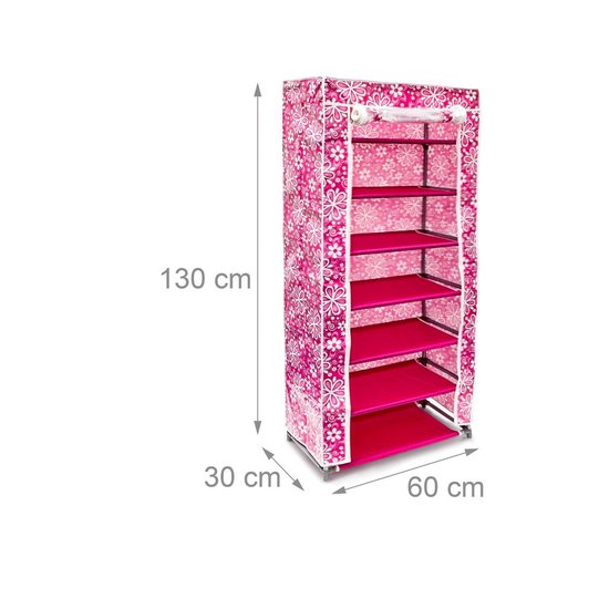 yorten Stoffen kast vouwkast kledingkast heeft 5 vaste planken stof en grenenhout 110 x 40 x 170 cm (B x D x H