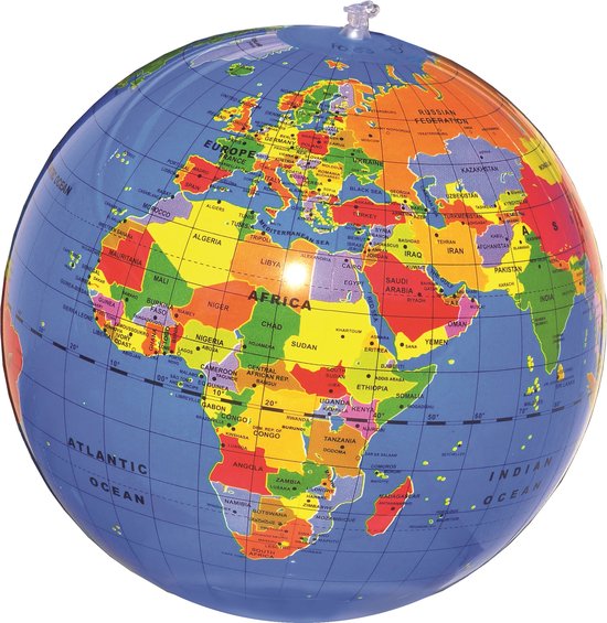 Opblaasbare aardbol, 4 stuks opblaasbare wereld, PVC