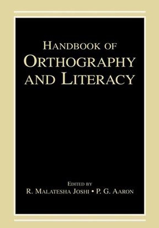 Handbook of Orthography and Literacy - cover