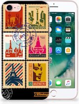 Back cover Hoesje Geschikt voor iPhone SE (2020/2022) en Geschikt voor iPhone 8 | 7 Postzegels