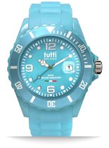 Tutti Milano TM002TU - Horloge - Kunststof - Turquoise -  42.5 mm