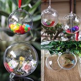Transparante Kerstballen - Vulbaar - 6 cm diameter - 10 stuks