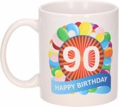 Verjaardag ballonnen mok / beker 90 jaar
