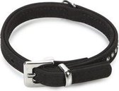 Beeztees Buffalo - Halsband Hond - Leer - Zwart - 20-24 cm